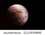 Planet Jupiter on a black background. Elements of this image furnished by NASA. High quality photo