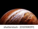 Planet Jupiter, on a dark background. Elements of this image furnishing NASA. High quality photo