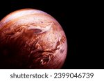 Planet Jupiter on a dark background. Elements of this image furnished by NASA. High quality photo