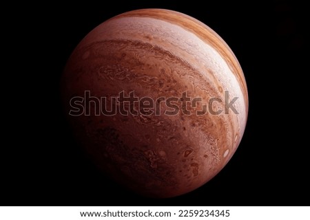 Planet Jupiter on a dark background. Elements of this image furnished by NASA. High quality photo