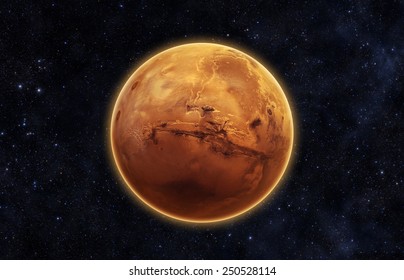 Planet Mars - Elements Of This Image Furnished By Nasa