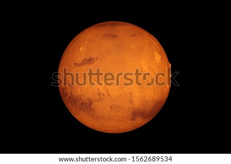 Planet Mercury, on a black background. Elements of this image were furnished by NASA.