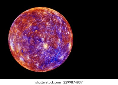 Planet Mercury in space. Elements of this image furnishing NASA. High quality photo
