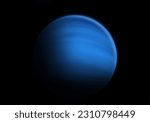 Planet Neptune. The planet Neptune appearing from the darkness of outer space. Science fiction space wallpaper. Beautiful Dark background. Space wallpaper. Elements of this image furnished by NASA.