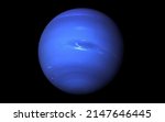 Planet Neptune with a big spot on his atmosphere. Elements of this image were furnished by NASA.