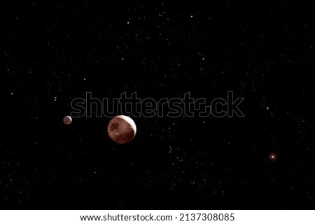 Planet Pluto, against the backdrop of space. Elements of this image furnished by NASA. High quality photo