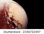 Planet Pluto on a dark background. Elements of this image furnished by NASA. High quality photo