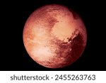 Planet Pluto on a dark background. Elements of this image furnished by NASA. High quality photo