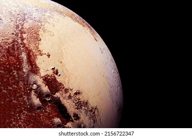 Planet Pluto on a dark background. Elements of this image furnished by NASA. High quality photo