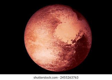 Planet Pluto on a dark background. Elements of this image furnished by NASA. High quality photo
