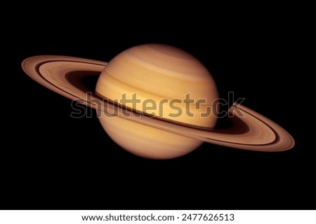 Planet Saturn on a dark background. Elements of this image furnished by NASA
