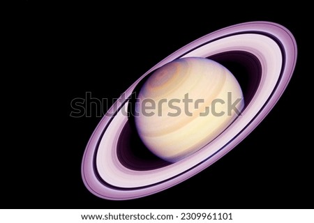 The planet Saturn is in space. Elements of this image furnished NASA.