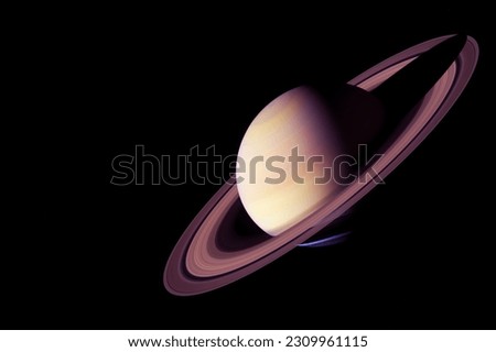 The planet Saturn is in space. Elements of this image furnished NASA.