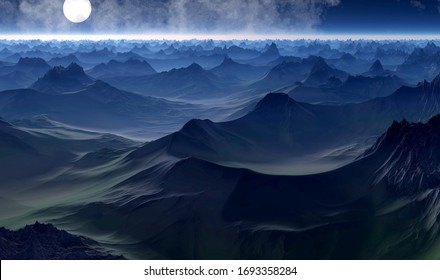 Planet Science Fiction Fantasy World Dream Navigator Virtual Landscape Utopia Abstract Space Wallpaper Enlarge Background