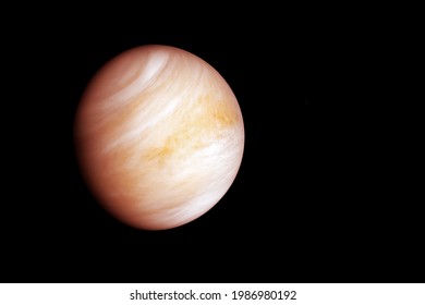 Planet Venus isolated on black background. Elements of this image were furnished by NASA. High quality photo