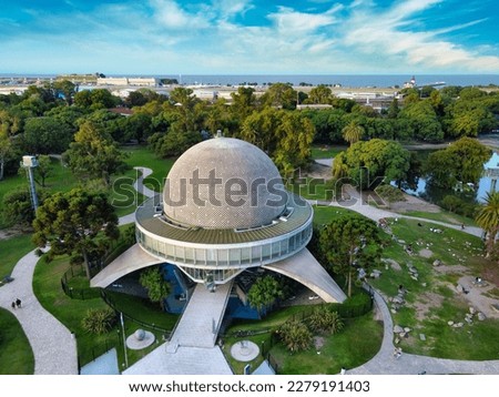 Planetarium of Buenos Aires with the Rio de la Plata in the background