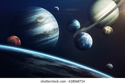 Planets of Solar system. Elements of this image furnished by NASA