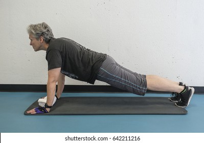 Plank Exercise; Woman Doing A Plank