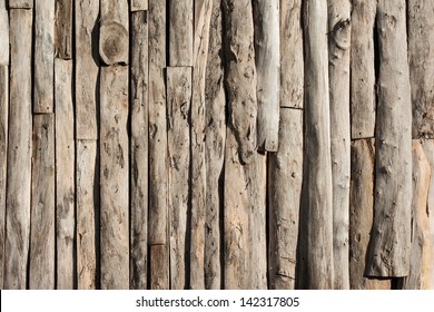 Plank wooden wall
