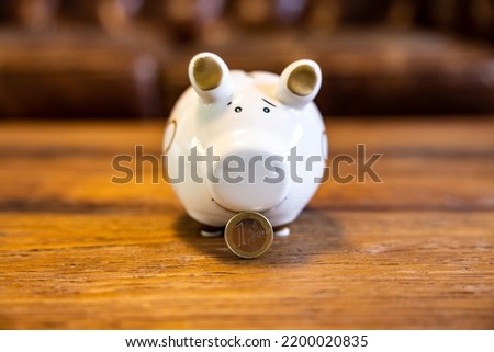 Planning future or economy by saving, investing, calculating. Put coins or money into a piggy bank orsafe. Retirement, TFSA, 401k. Counting debt.