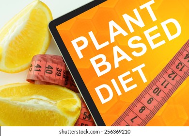 Plant Based Diet On Tablet.