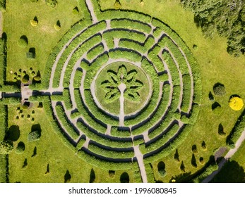 Plant maze. Aerial drone view. - Powered by Shutterstock