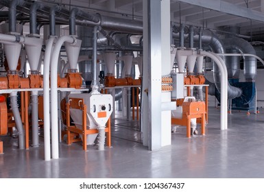 Plant for the production of flour and grain, modern production plant for the production of food flour and cereals, breadstuff