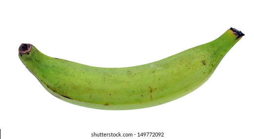 Plantain Banana Isolated On White