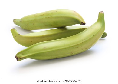 Plantain Banana On White Background