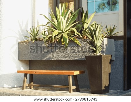 Planter with a bench Frontage