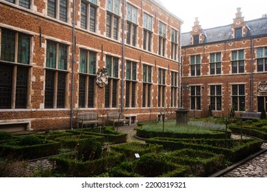 Plantin Moretus Museum History Of Printing In Antwerp During Winter At Antwerp , Belgium : November 29 , 2019