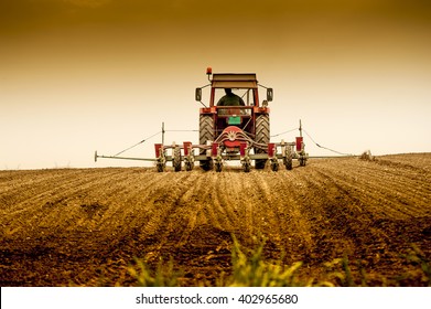 Planting soybean on field - Shutterstock ID 402965680
