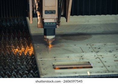 Plasma cutting machine at work