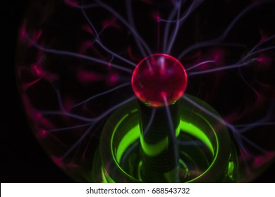 Plasma globe in the dark