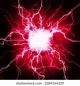 Plasma pure energy and power of red electrical electricity - Powered by Shutterstock