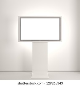 Plasma Screen On White Wall