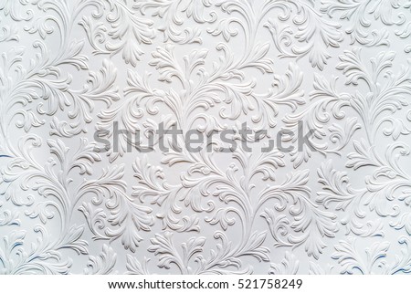 Plaster background floral pattern