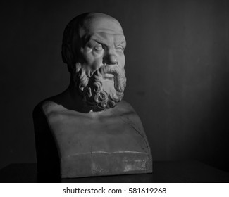 Plaster Bust Of Socrates In High Quality