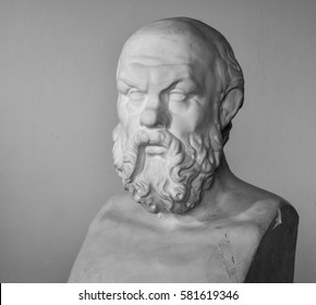 plaster bust of Socrates in high quality