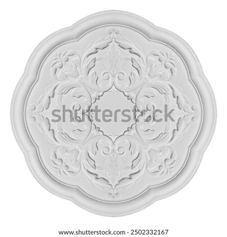 PLASTER CEILING ROSETTE on white background for easy selection