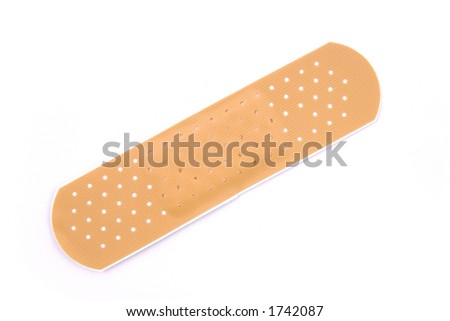 A plaster on white background