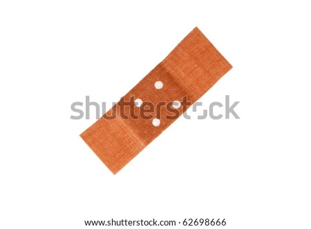 plaster on white background