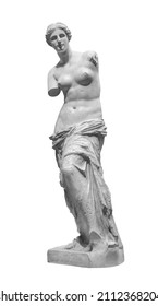 Plaster statue of Venus Milo. Beautiful woman Aphrodite sculpture solated on white background with clipping path - Shutterstock ID 2112368204