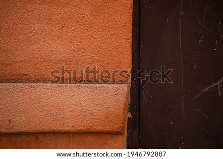plaster texture of the outer wall of the building, teracotta red texture wall for backgrounds and copy space