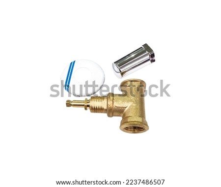 Plaster valve isolated on a white background