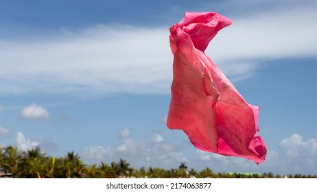 Plastic Bag Flying In The Wind