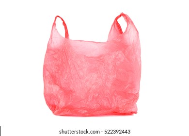 pink plastic carrier bags