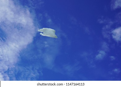 Plastic Bag On The Sky, Flying Grocery Bag