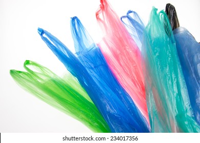 Plastic Bags On White Background