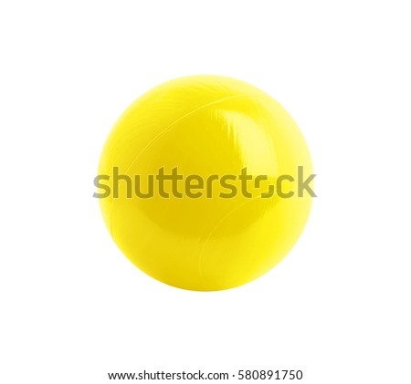 Plastic ball isolated on white background